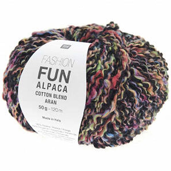 Fashion Fun Alpaca Cotton Blend aran - multicolor black