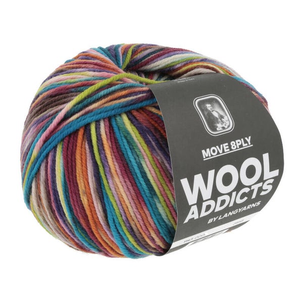 WoolAddicts - MOVE 8-ply - orange/turquoise/red - 1147.0006
