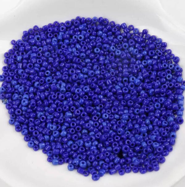 Kralen donker blauw 10 gram