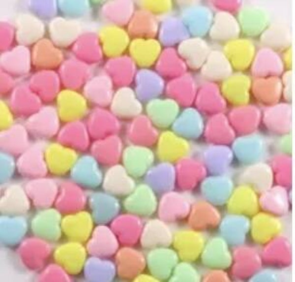 Acryl hartjes per 5st