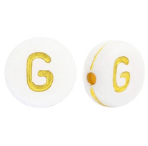 Letterkralen goud een g 4st