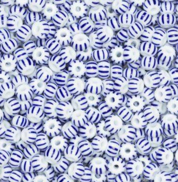 Gestreepte kralen rocailles