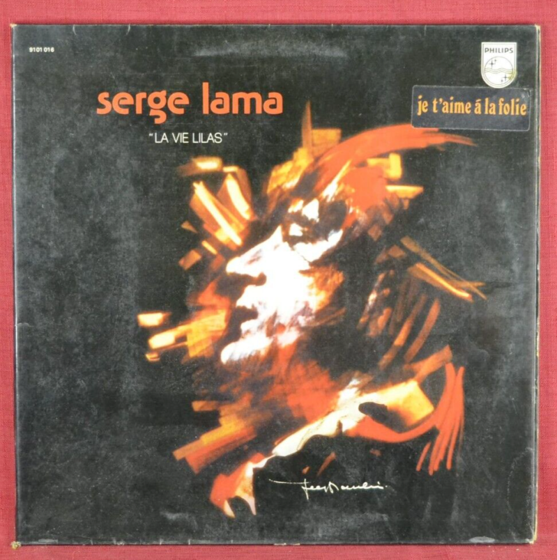 serge lama la vie lilas - disque vinyle 33 tours