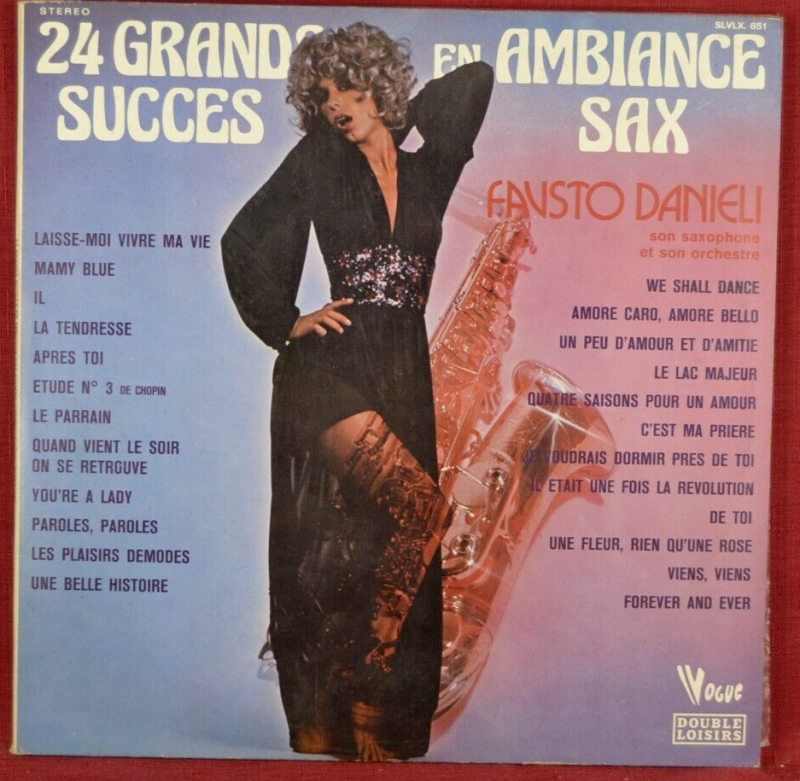 24 grands succès en ambiance sax - disque vinyle 33 tours