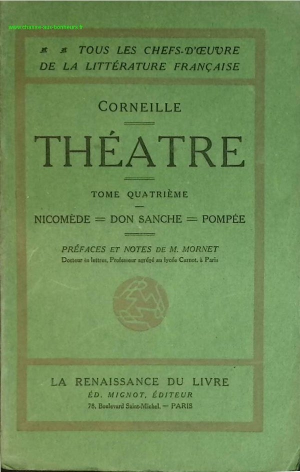 Théâtre tome 4 - Corneille - livre
