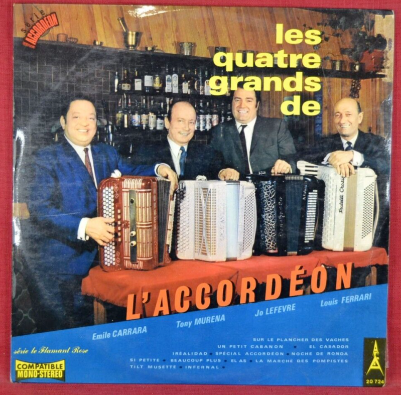 les quatre grands de l'accordéon - disque vinyle 33 tours