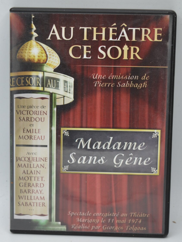 Madame Sans Gêne Au Théâtre Ce Soir - Jacqueline Maillan - dvd