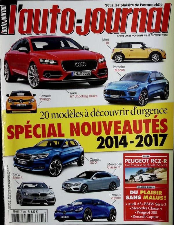 20 modèles à découvrir - L'auto journal - n°895 - 2013 - revue magazine - voiture