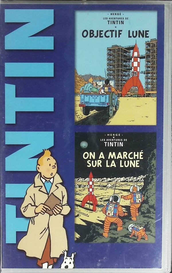 Les Aventures de Tintin - Objectif lune / On a marché sur la lune - cassette vidéo vhs K7