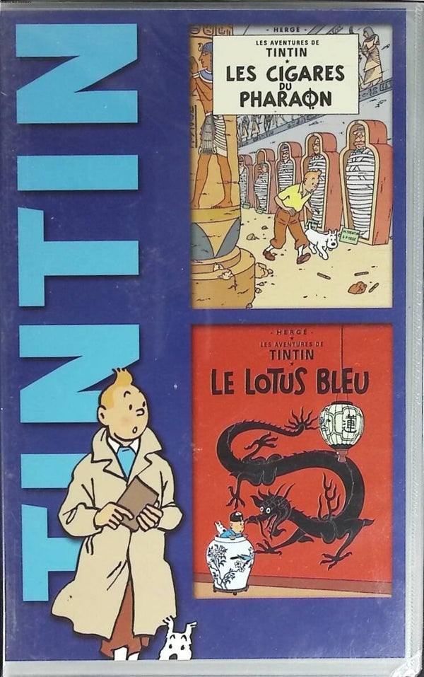 Les Aventures de Tintin - Les Cigares du Pharaon / Le Lotus bleu - cassette vidéo vhs K7