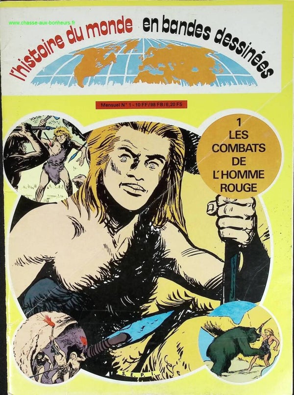 Les combats de l'homme rouge - Histoire du monde en bandes dessinées N° 1 - Sirius - livre BD