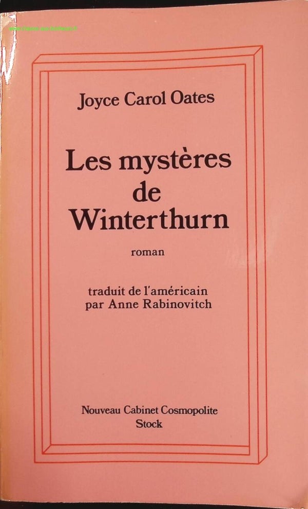 Les mystères de Winterthurn - Joyce Carol Oates - Livre