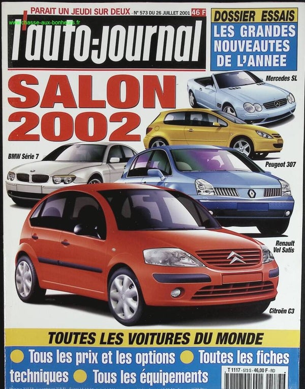 Spécial salon 2002 - L'auto journal - n° 573 - 2001 - revue magazine - voiture