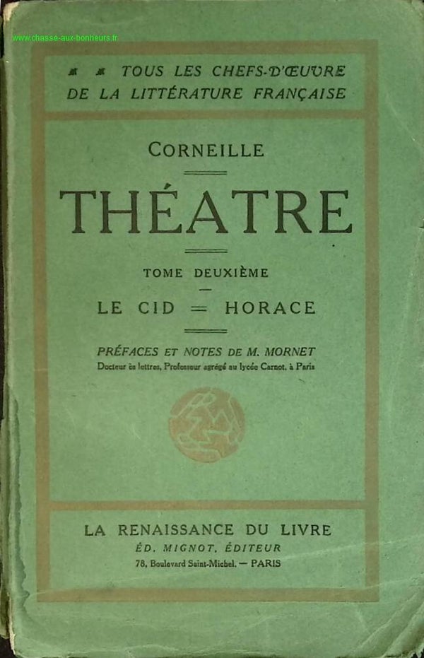 Théâtre tome 2 - Corneille - livre