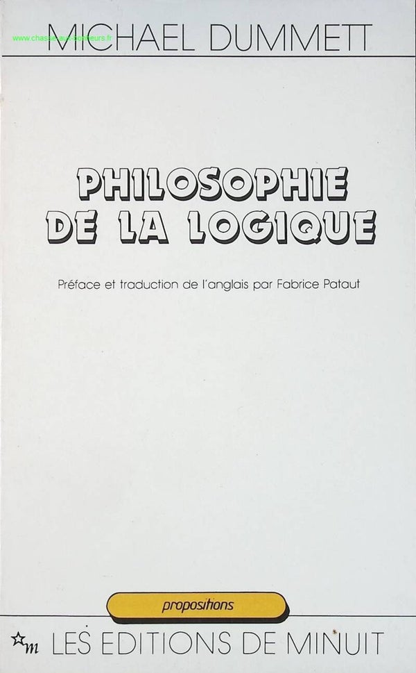 Philosophie de la logique - Michael Anthony Eardley Dummett - livre