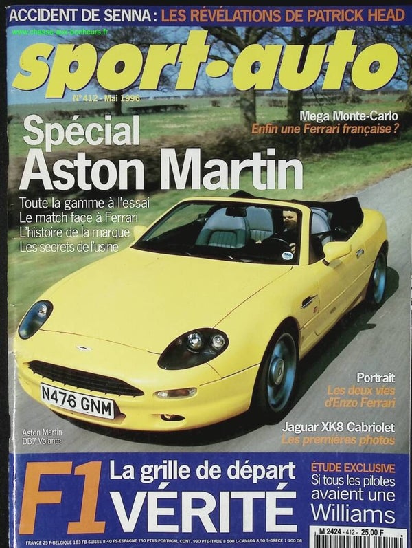 Aston Martin - Sport auto - n° 412 - 1996 - revue magazine - voiture