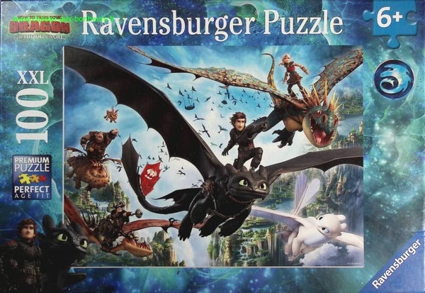 Puzzle Enfant - Puzzle 100 p XXL - Le Monde caché - Dragons 3  - jeu de société