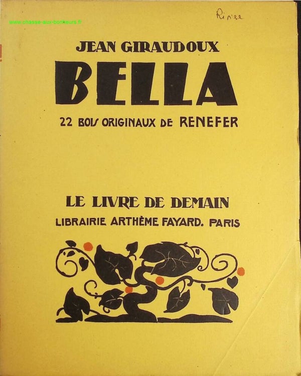 Bella - Le livre de demain - Jean Giraudoux - Livre