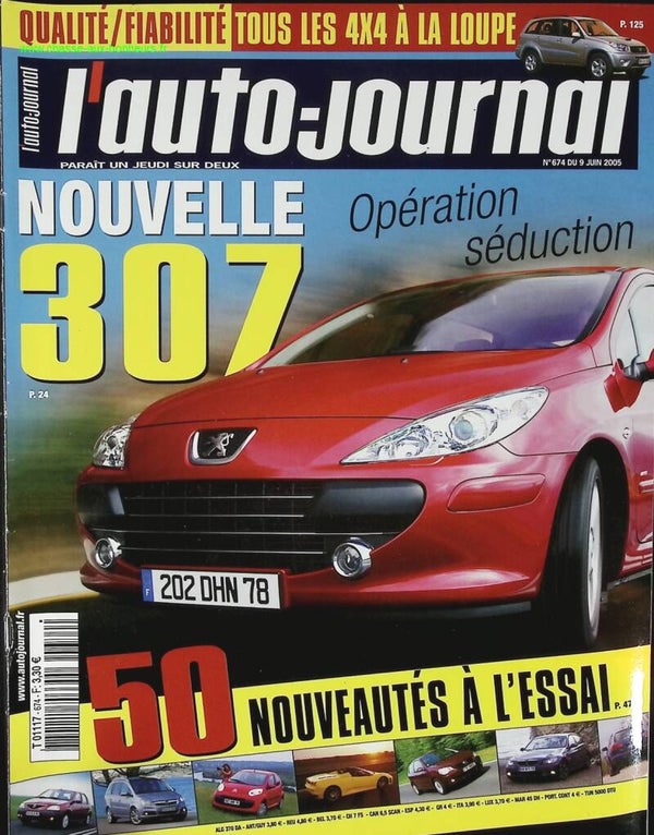Nouvelle Peugeot 307 - L'auto journal - n° 674 - 2005 - revue magazine - voiture