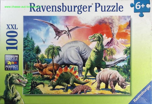 Puzzle Au Milieu des Dinosaures 100 pièces - jeu de société