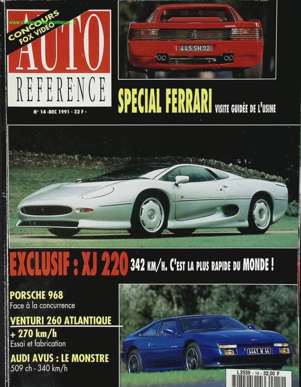 Spécial Ferrari - Auto référence - n° 14 - 1991 - revue magazine - voiture