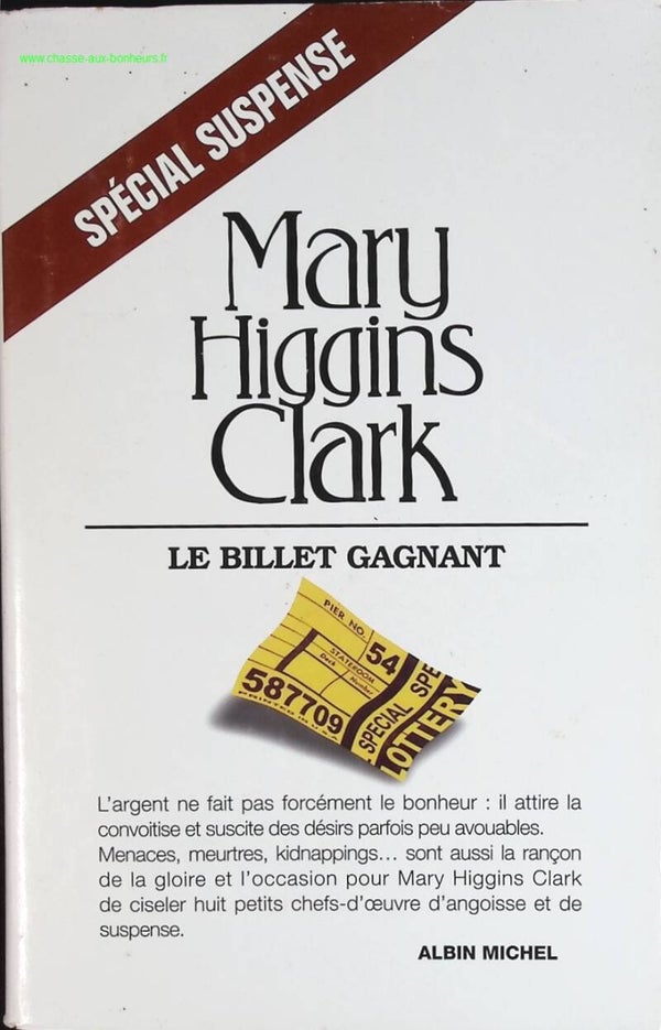 Le Billet gagnant - Mary Higgins Clark - livre