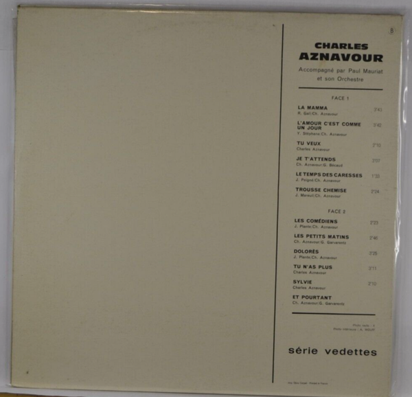 la mamma Charles Aznavour - disque vinyle 33 tours