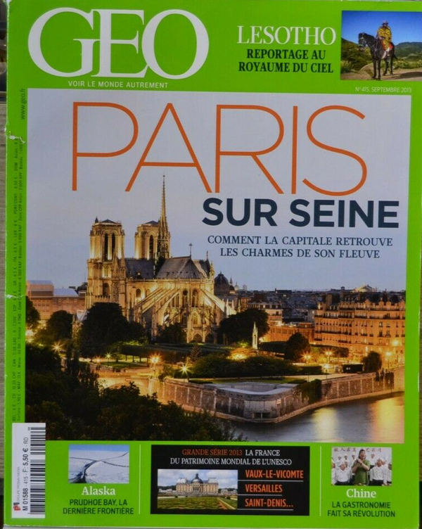 paris sur seine - geo - n°415 - revue - Geo magazine
