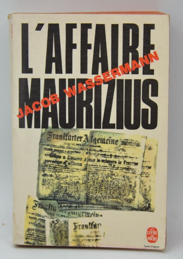 L'Affaire Maurizius - Jakob Wassermann - livre
