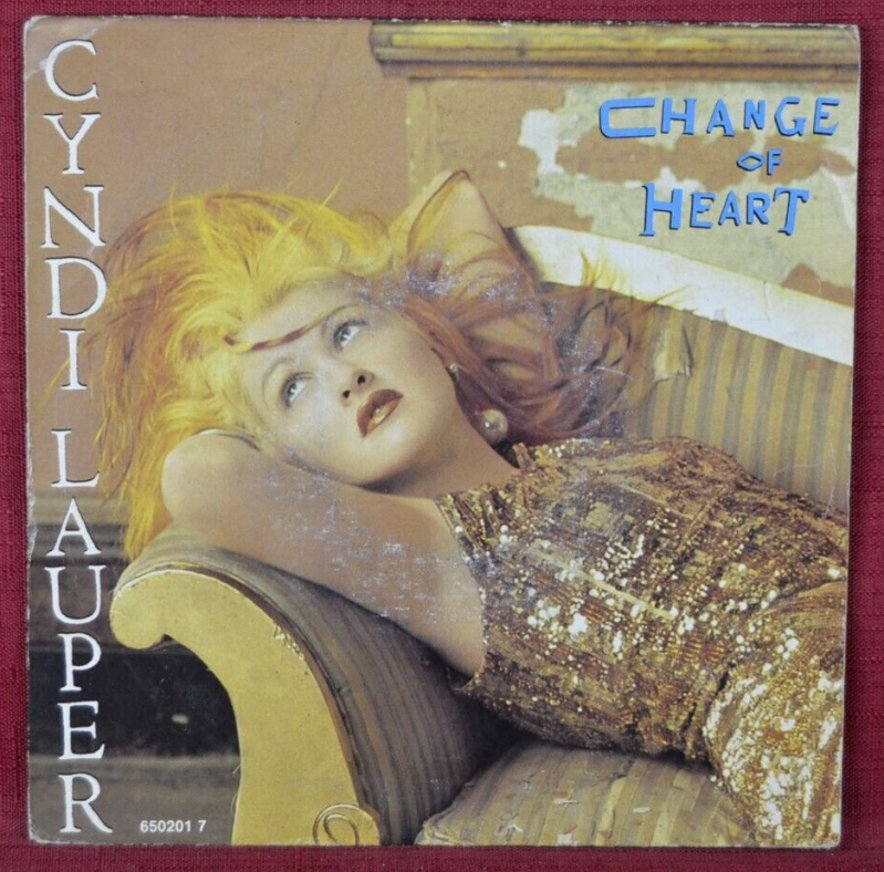 change of heart cyndi lauper - disque vinyle 45 tours