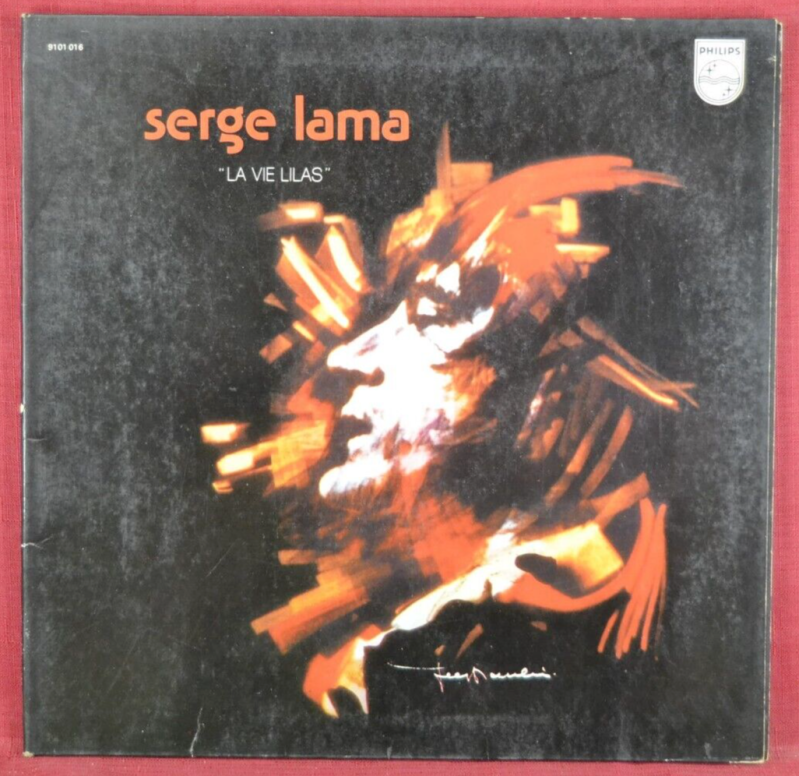 serge lama la vie lilas - disque vinyle 33 tours