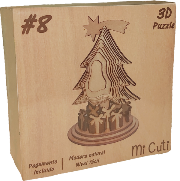 Puzzle de madera 3D de ARBOL DE NAVIDAD #8
