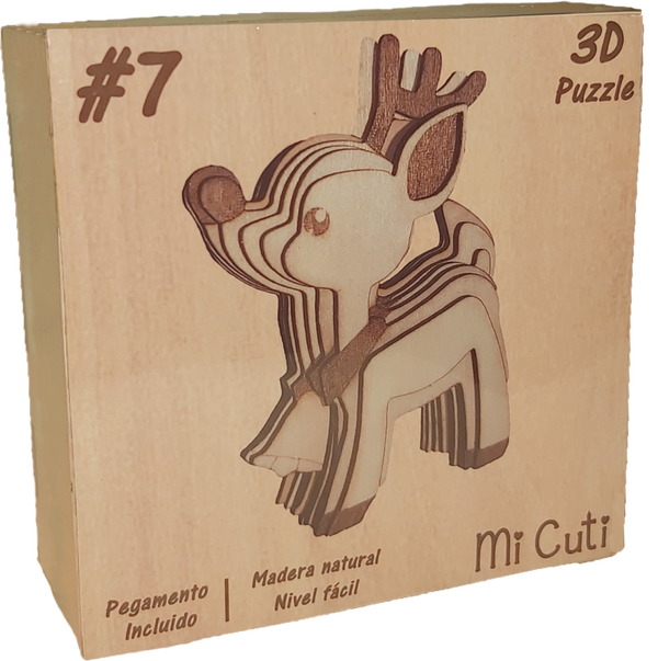 Puzzle de madera 3D de RENO #7