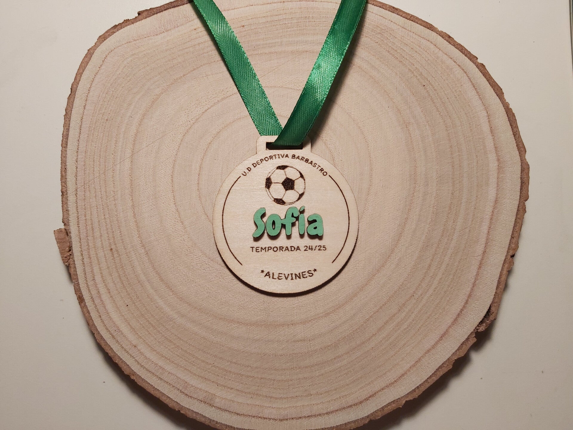 Medalla deportiva futbol personalizada 3D