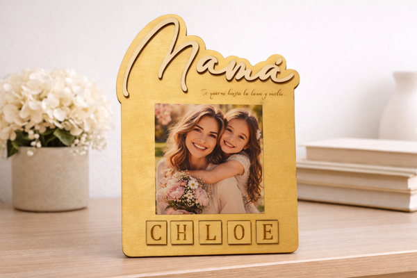 Porta fotos Mamá personalizado