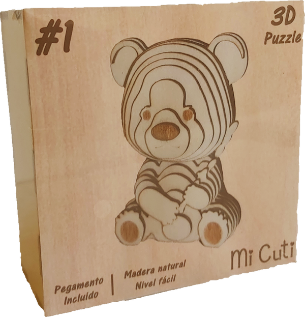Puzzle de madera 3D de OSO #1