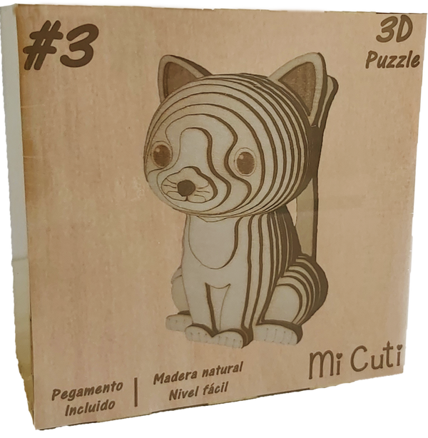 Puzzle de madera 3D de GATO #3
