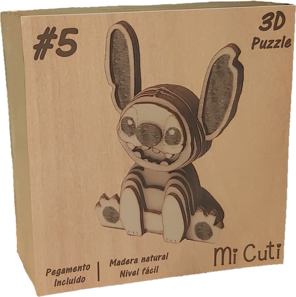 Puzzle de madera 3D de STITCH #5
