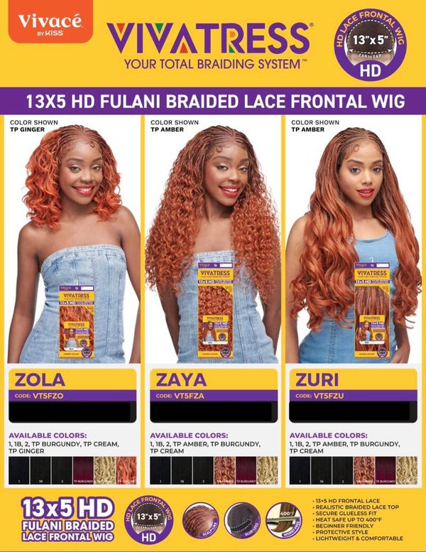Vivatress 13x5 HD Fulani Braided Lace Frontal Wig — COMING SOON