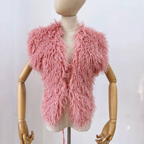 Pink Faux Fur Vest — COMING SOON