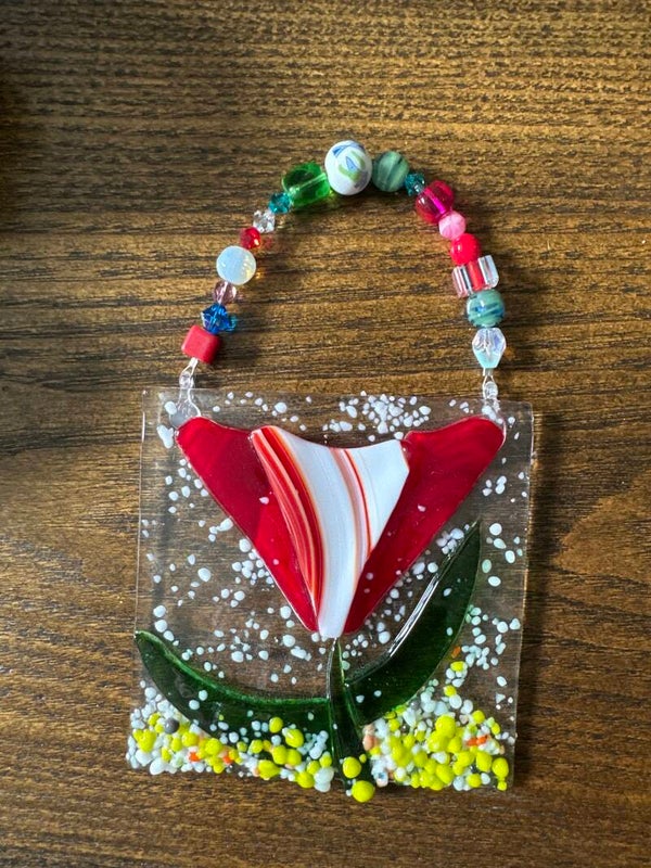 Red and white suncatcher