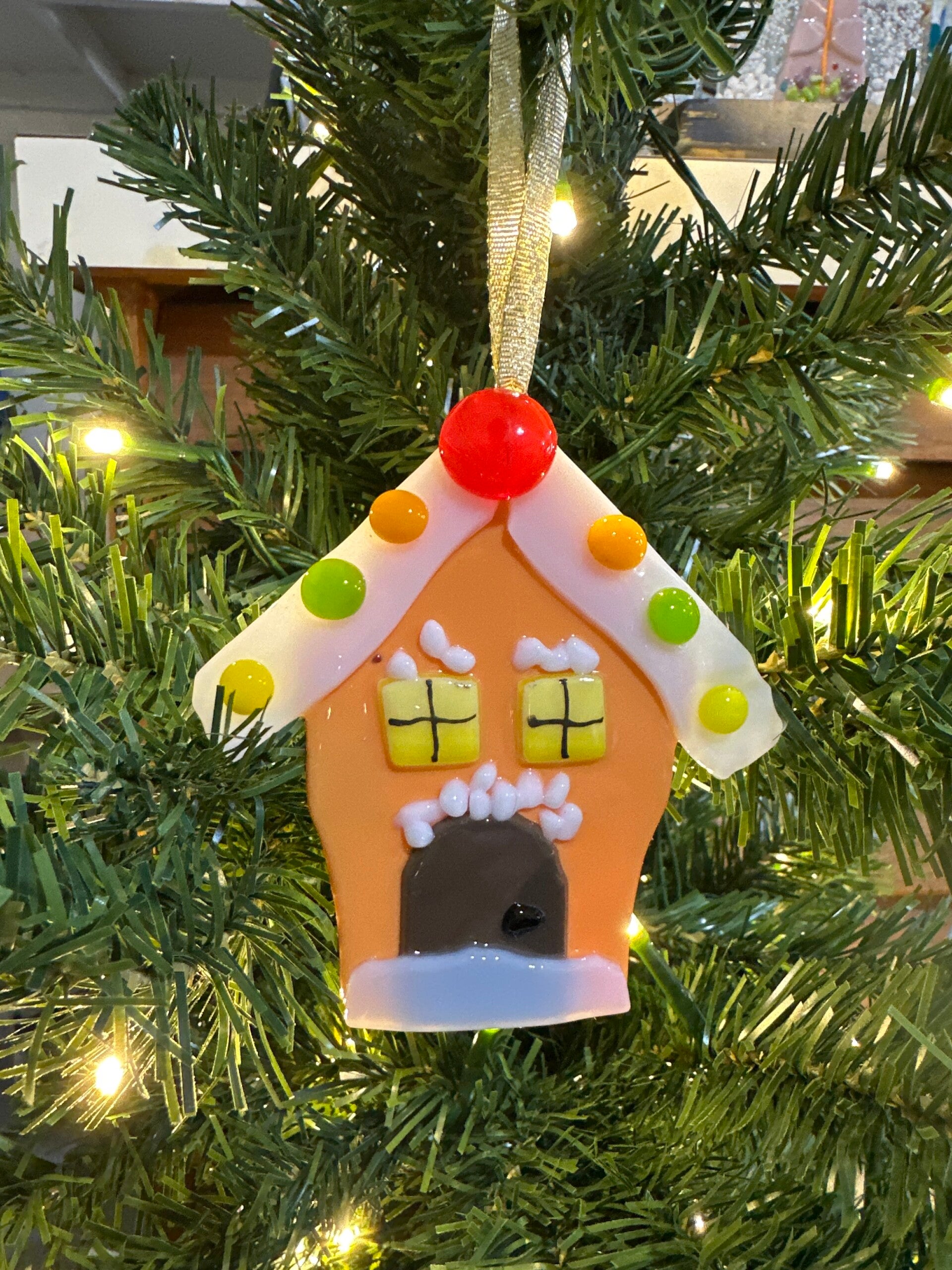 Gingerbread house ornaments