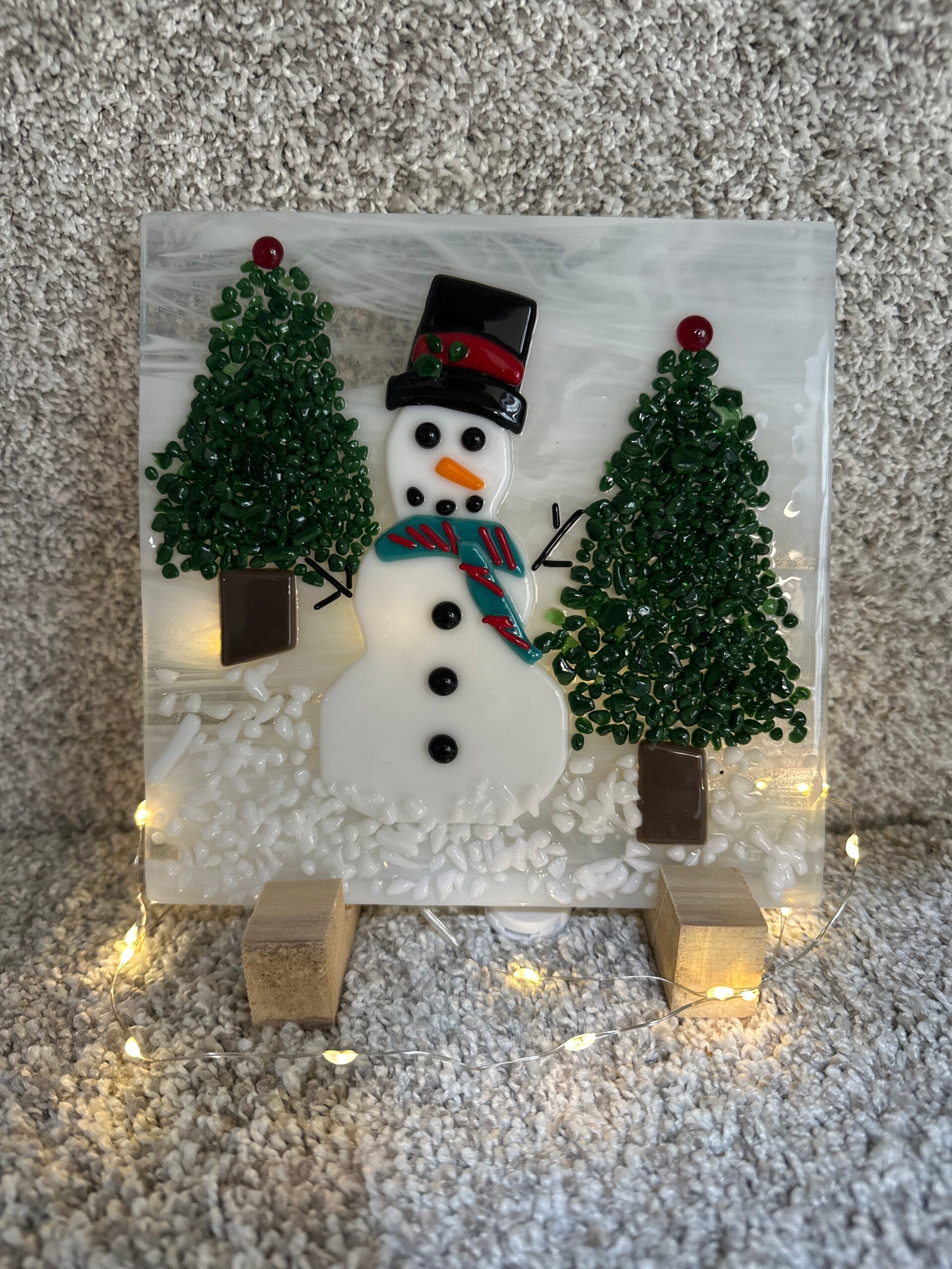 Snowman and Trees Panel