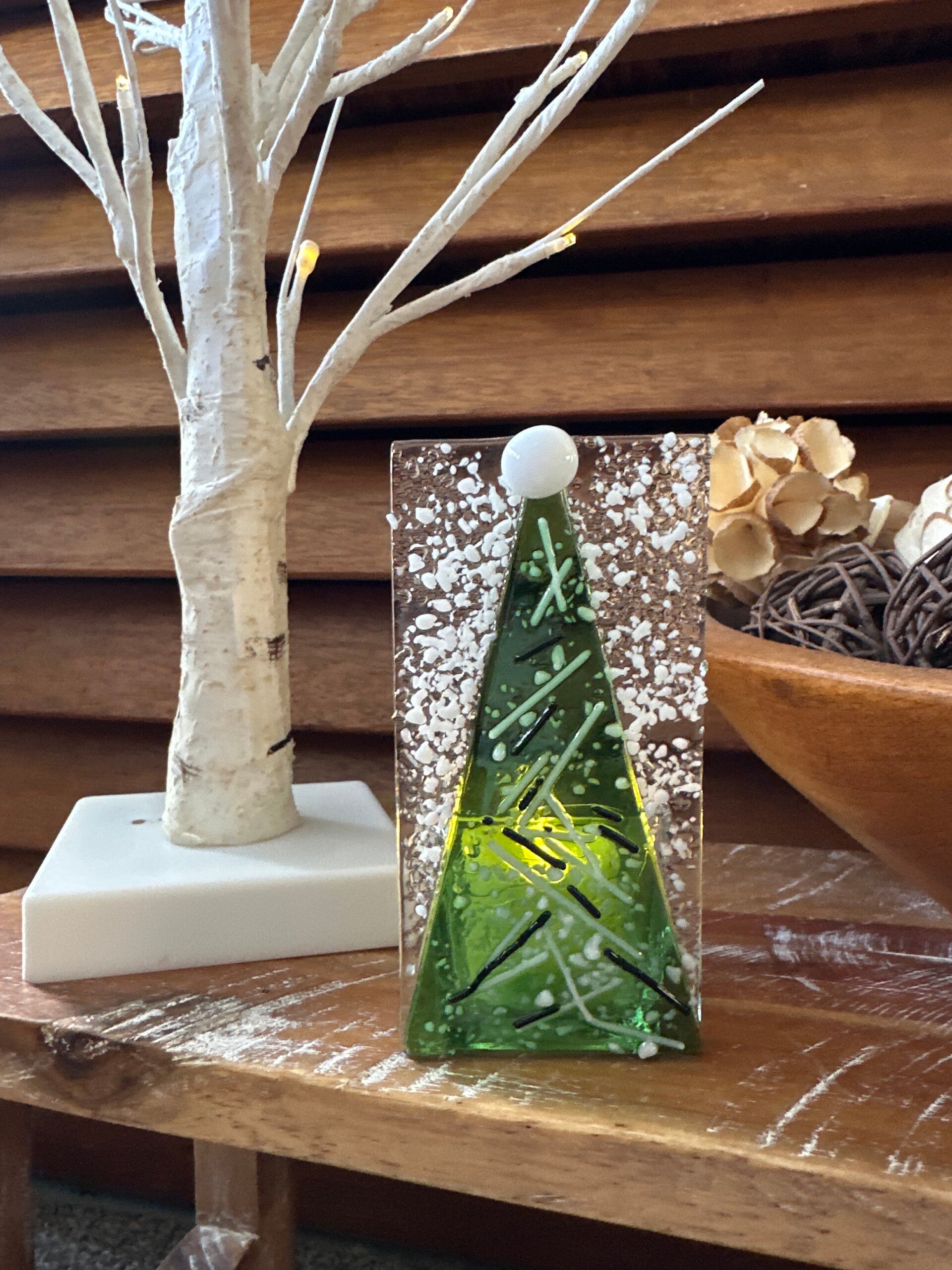 2.5” x 5” Green Tree Tea Light