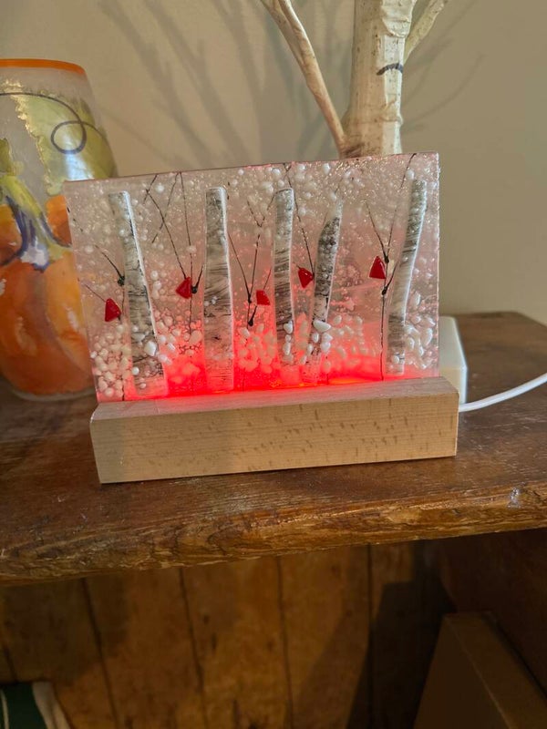 6" x 4" panel on lighted stand