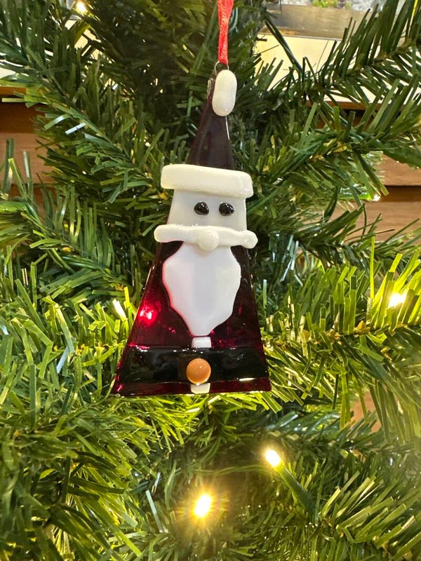 Santa rectangular ornament