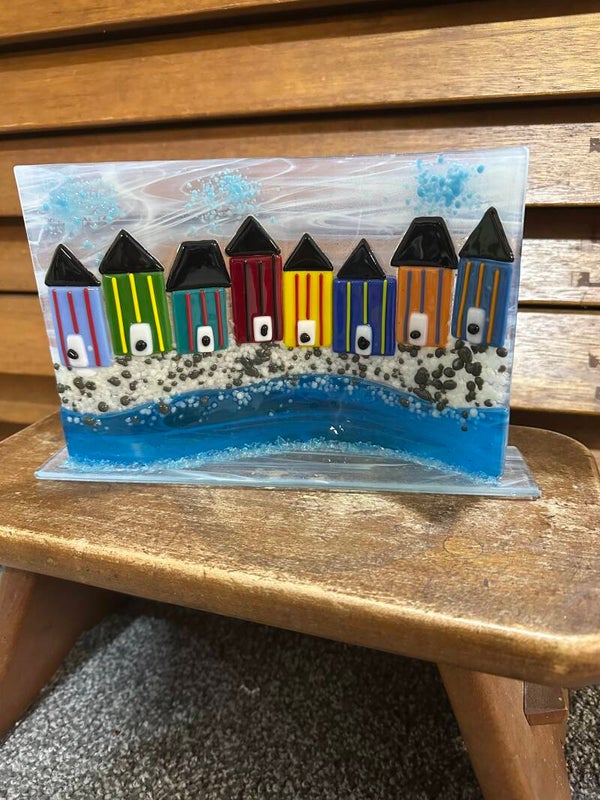 Beach House Panel with glass stand