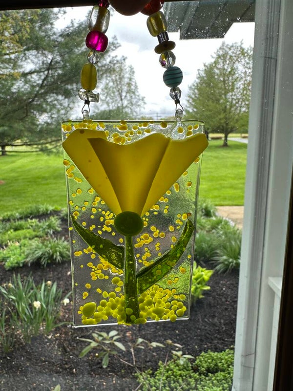 Yellow flower suncatcher