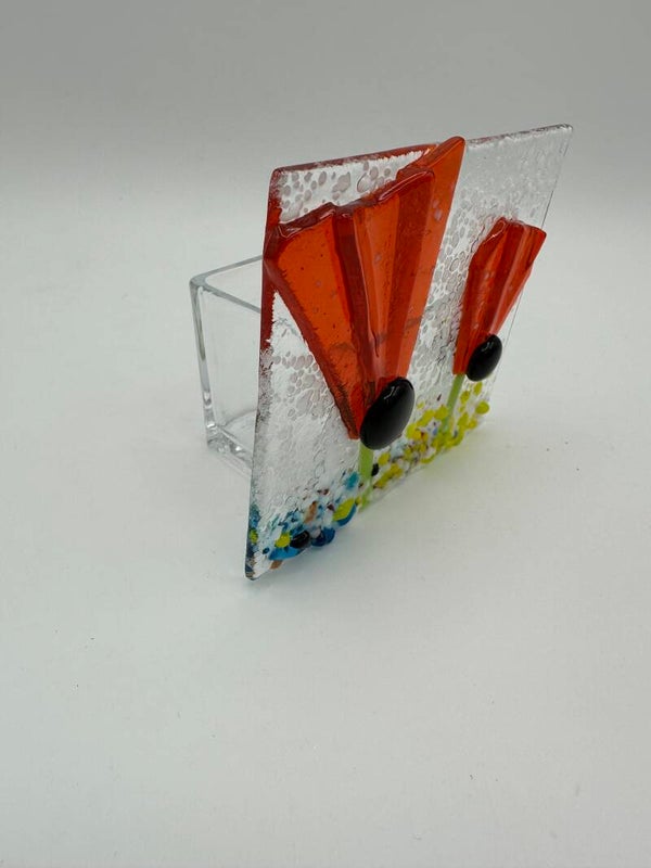 Orange flower tea light