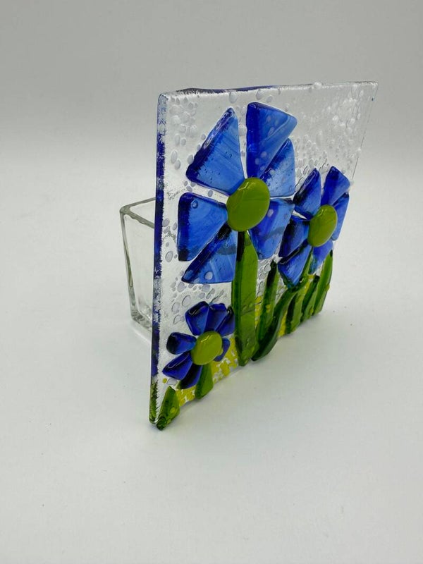 Blue flower tea lights